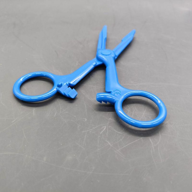 Blue Color Dental Plastic Haemostatic Forceps