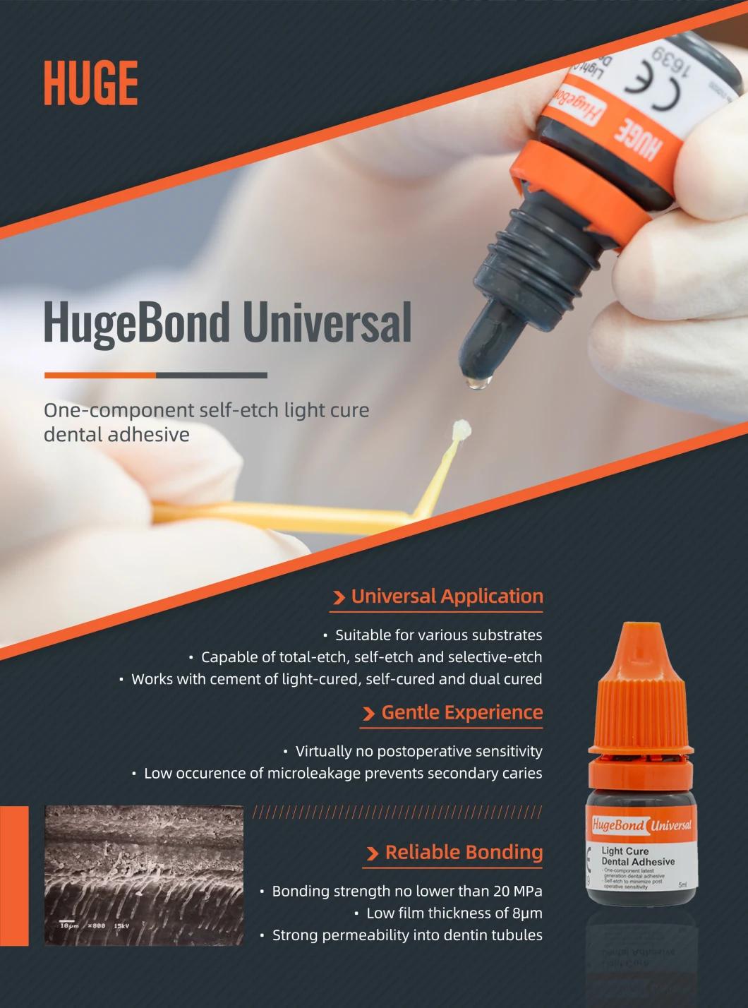 Huge Dental Hugebond Universal Light Cure Dental Adhesive Self-Etch Prosthetic Bonding Agent 8th Generation