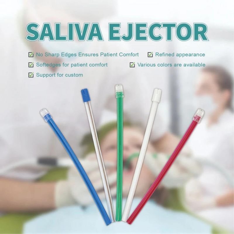 Dental PVC and Metal Disposable Suction Tip Saliva Ejector