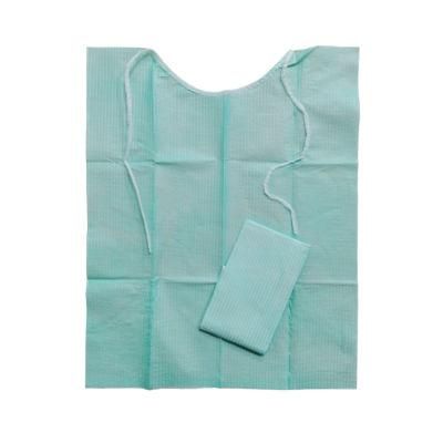 Dental Disposable Products 2ply Patients Dental Apron Bib with Tie