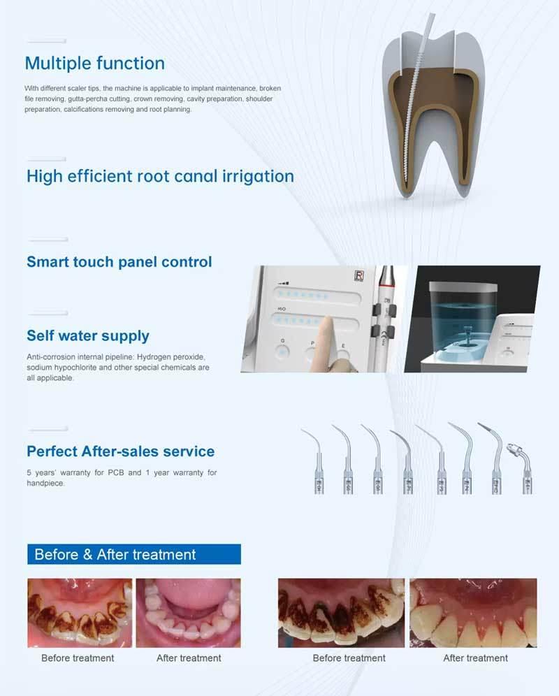 Dental Ultrasonic Scaler Smart Touch Panel LED Water Bottle