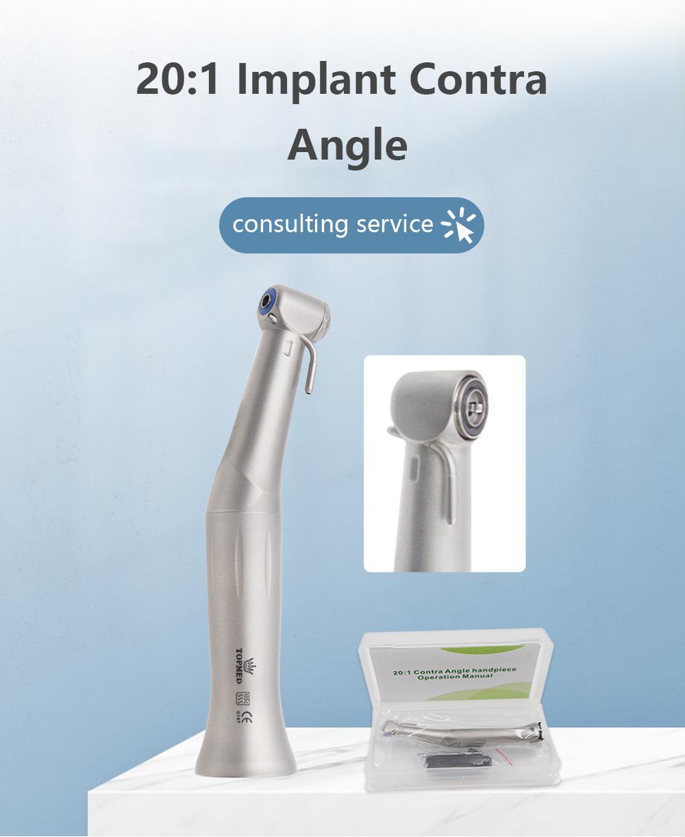 Stable Quality 20: 1 Implant Contra Angle Dental High Speed Handpiece Without LED