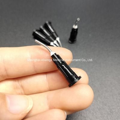 Black Color Pre-Bent Irrigation Needle Tips