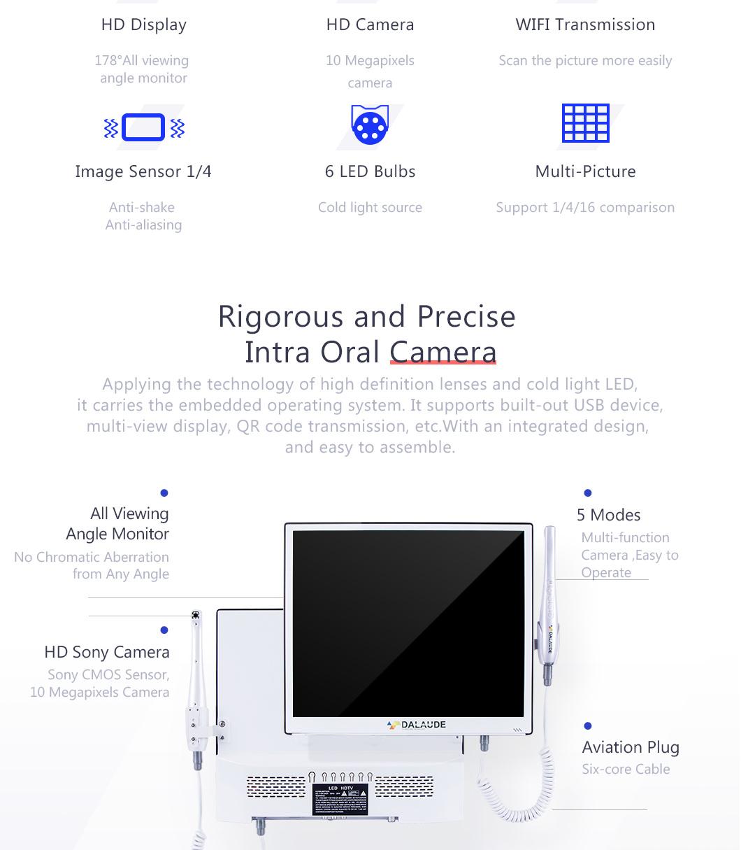 Ultra-Thin Screen High Definition Displa Intraoral Dental Camera Check-up Calculus