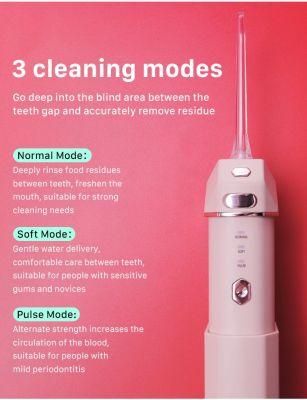 Cordless Teeth Cleaner 3 Modes Water Dental Flosser Rechargeable Portable Oral Irrigator Water Flosser