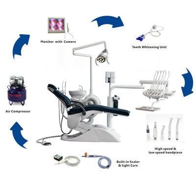 Dental Equipment Disinfection Dental Chair Promotional Package Dental Chair Package Set with Air Compressor, Handpiece, Intraoral Camera