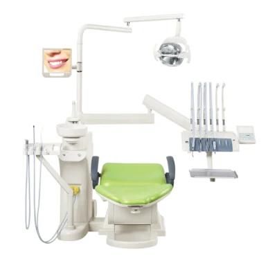 Floor Fixed Dental Unit with Down Hanging Tray