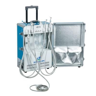 Mobile Dental Equipment with 4 PCS Accessories for Vet Hospital with Air Compressor