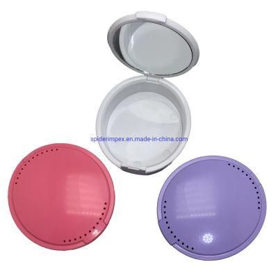 Assorted Round Plastic Denture Retainer Braces Case with Mirror