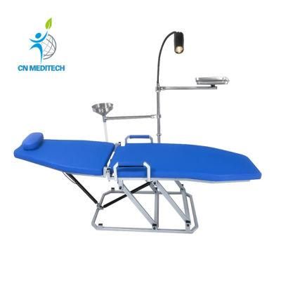 Cheap Price Dental Portable Folding Dental Chair Mobile Dental Chair Unit with Simple Cuspidor