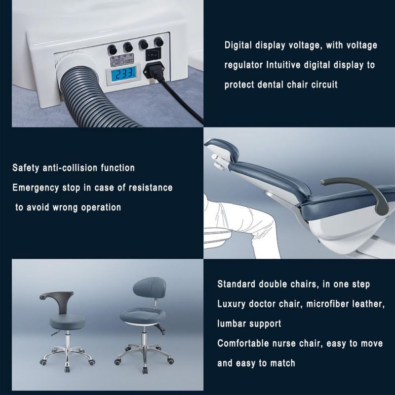 High Intelligent Clinic Dental Unit Imported LED Lamp Self-Dinsinfection Dental Chair