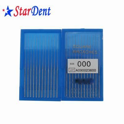 Dental Root Canal Cleaning Smooth Needle Stainless Steel Dental Square Broaches