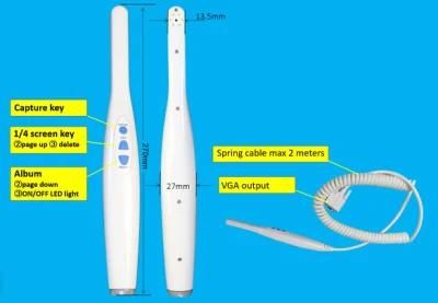Teeth Whitening Observation Equipment Intraoral Camera Macro Lens 1/4 Inch CMOS with 17 Inch Monitor