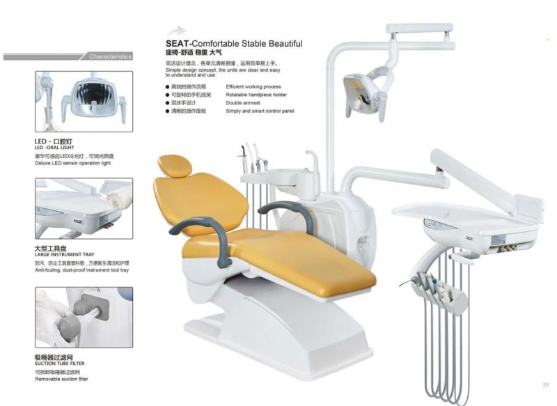 CE Approved Clinic Equipment Integral Dental Equipment Dental Chair Unit