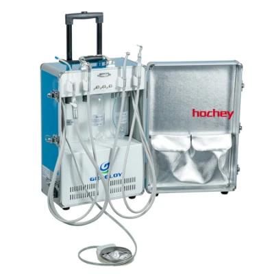 Hochey Medical Factory Price Portable Cure Suction Built-in 3-Way Syringe Chair Dental Portable Unit with Compressor