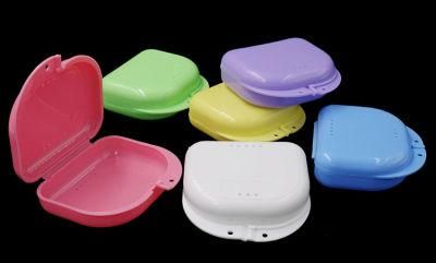 Hot Sale Denture Box with Slot/Colorful Retainer Case with Hole