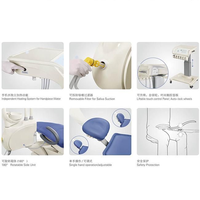 2019 Ergonomic Design ISO Approved Dental Chair Tooth Treatment Machine