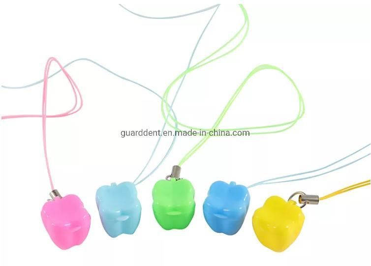 Colorful Dental Denture Baby Tooth Box with String