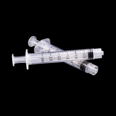 Disposable Dental Material 3ml 3 Cc Luer Lock Syringe Without Needle