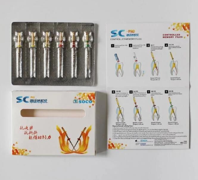 Coxo Soco Dental Supplies Endodontic Instruments Sc-PRO Endo Rotary File Niti Super Roots Canal File for Endomotor