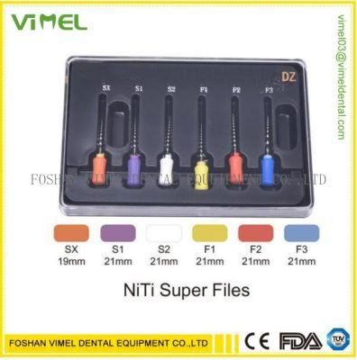 6PCS/X Dental Super Rotary File Endodontic Hand Use Niti Sx-F3 21mm