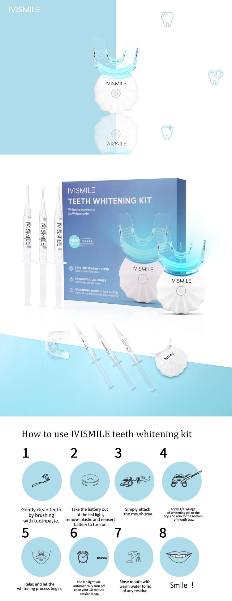Dentist Formulated and Certified Non Toxic Sensitivity Free Whiter Teeth in 7 Days Oral Care Teeth Whitening Kit