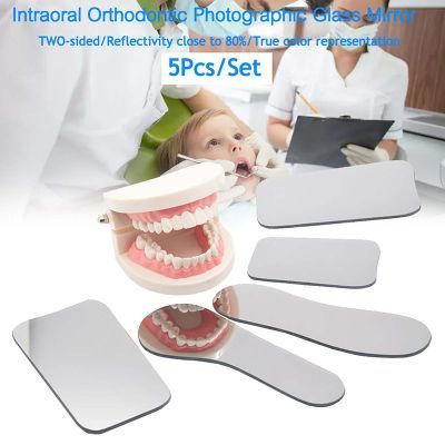 Dental Intraoral Orthodontic Photographic Glass Mirror 2-Sided Rhodium Dental Mirror