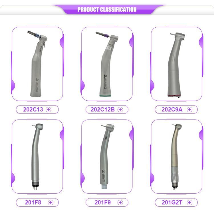 High Speed 201c4 Dental Handpiece with Ceramic Bearings NSK Type Stainless Steel Body Midwest 4 Hole Borden 2 Hole Push Button Chuck