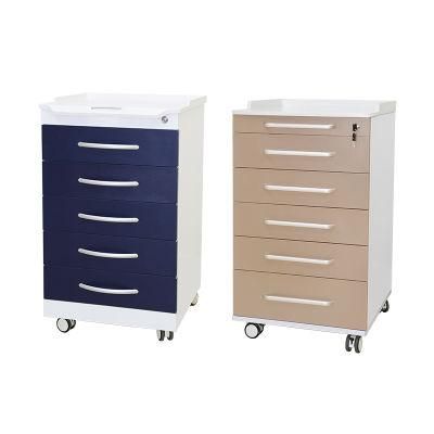 Stainless Steel Movable Dental Furniture Trolley Mobile Dental Clinic Cabinet