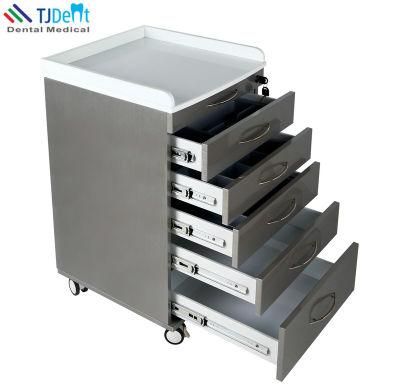 Stainless Steel Movable Convenient &amp; Durable with Baffle Dental Clinic Cabinet
