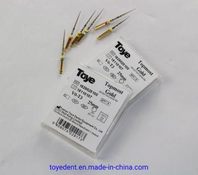 High Quality Dental Rotary Niti File Topmost Gold for Engine Use