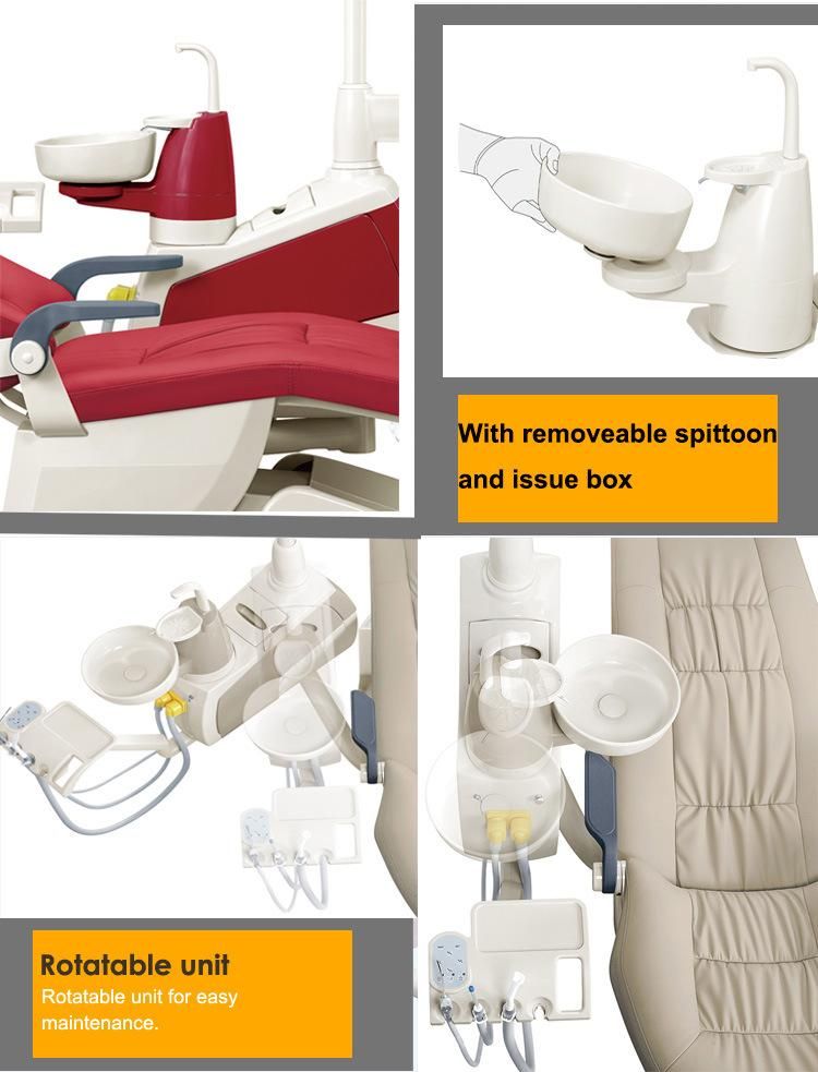 Ce & FDA Approved Gladent High Quality Colorful Dental Unit with LED Sensor Lamp (GD-S350)