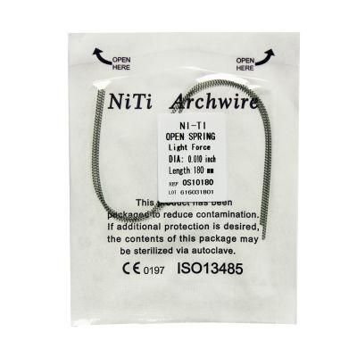 Dental Material Super Elastic Niti Archwire Round and Rectangle Orthodontic Wire -H