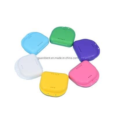 Manufacturer Colorful Plastic Orthodontics Case Dental Retainer Case Tooth Storage Denture Box