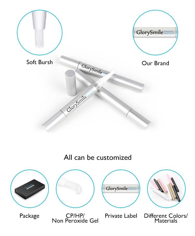 Ce FDA Approved 3X2ml Teeth Whitening Pen Kit Non Peroxide