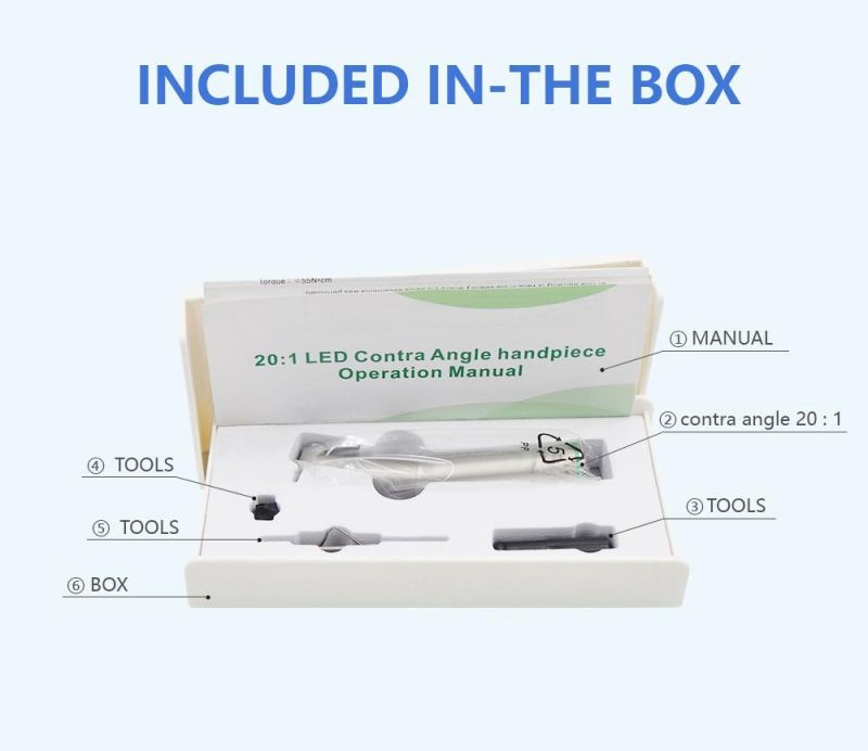 Dental Detachable 20: 1 Implant Fiber Optic Contra Angle Handpiece