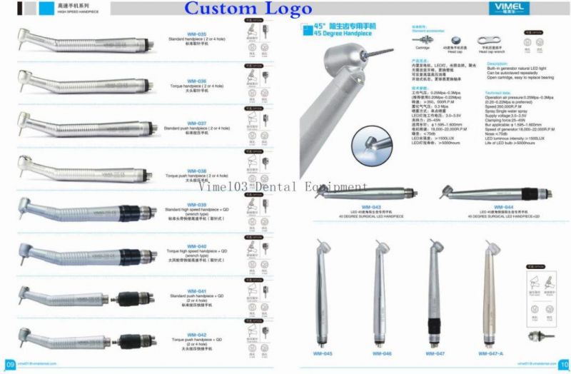 Dental Annular Shadowless LED Rotor Turbine High Speed Handpiece