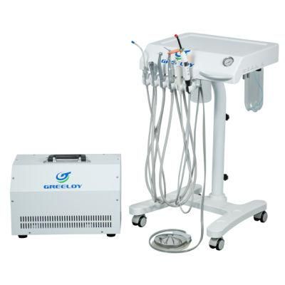 High Quality Mobile Machine Moving Type Dental Unit with Dental LED Curing Light