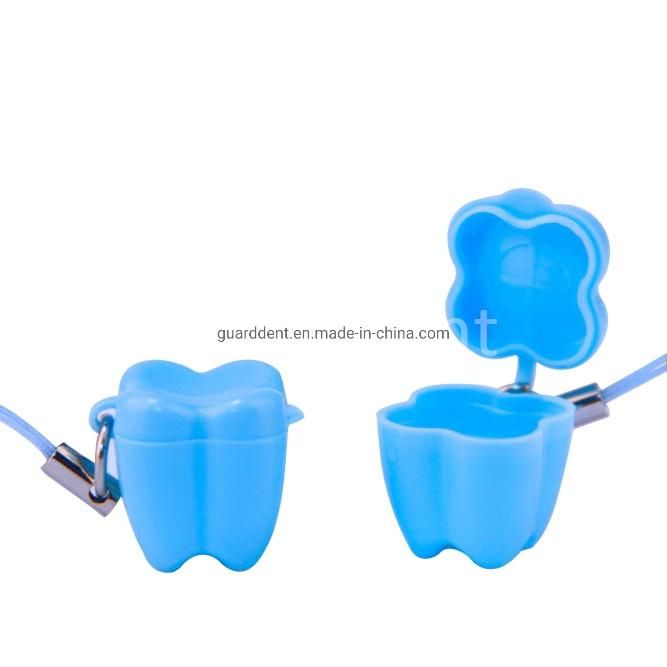 Colorful Dental Denture Baby Tooth Box with String