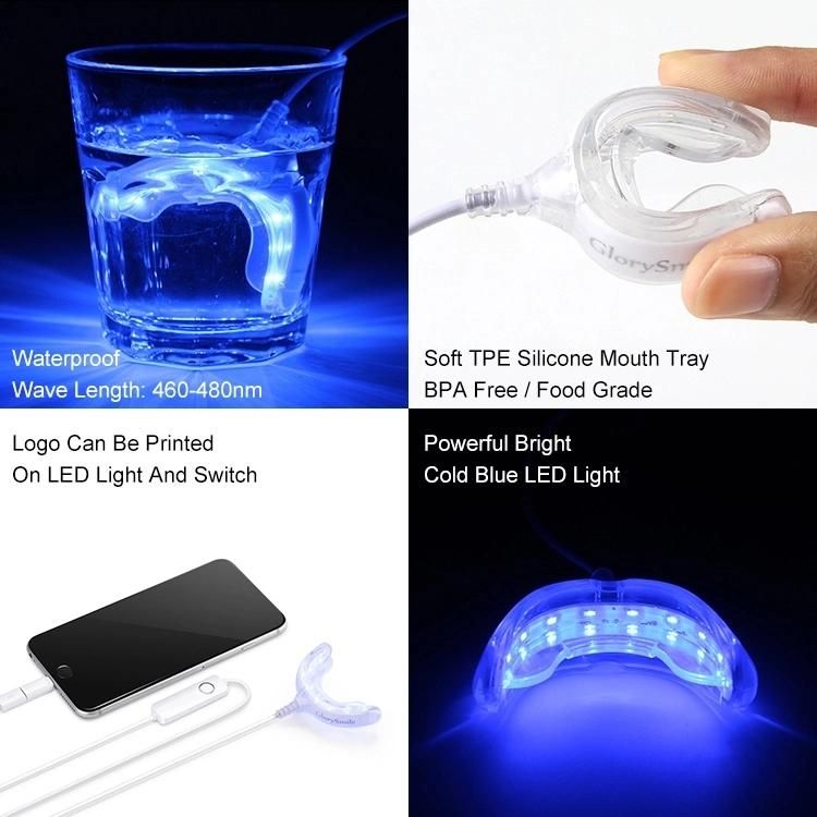 Home Whitening Kit LED Teeth Whitening Accelerator Light &Gel