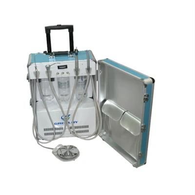 Mobile Dental Equipment Unit with 4 PCS Accessories for Hospital with Air Compressor