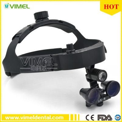 Dental LED Headlight Lamp 3.5X Binocular Loupe Magnifier Glasses