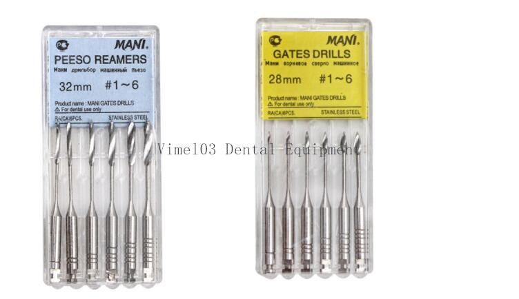 Dental Stainless Steel Endodontic Drills of Screw Post #1-#6 Reamers