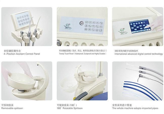 Best Selling Fashion Design Dental Chair with LED Operation Lamp