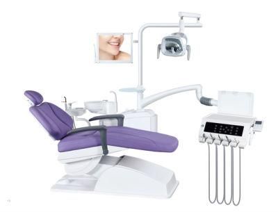 Medical Equipment Computer Control Comfortable Dental Chair Unit with LED Sensor Light
