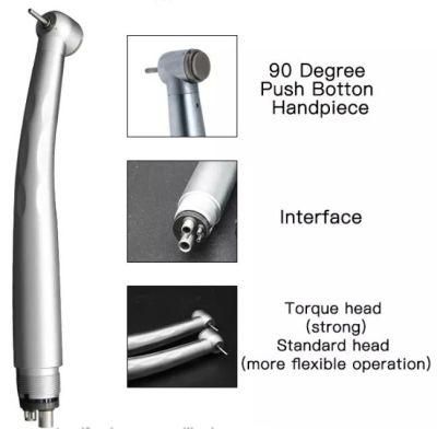 High Speed Dental Handpiece Cheapest and Popular Push Button Single Spray 4 Holes with Torque Head