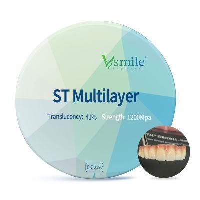 Vsmile 98mm St Multilayer Zirconia Block Bridge Materials