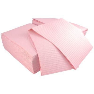 Medical Waterproof Colorful Pink Dental Towel Disposable Mats Dentist Dental Bib
