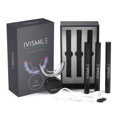 Ivismile Wholesale Dental New Wireless Red and Blue Light Teeth Whitening Home Kit OEM