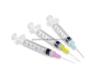 Medical Consumables 3cc Dental Irrigation Syringe 3ml with 23ga 25ga 27ga 30ga From Factory